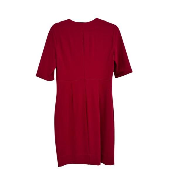 NWT Diane Von Furstenberg Red Short Sleeve Saturn Full Front Zip Dress 10 - Picture 3 of 10